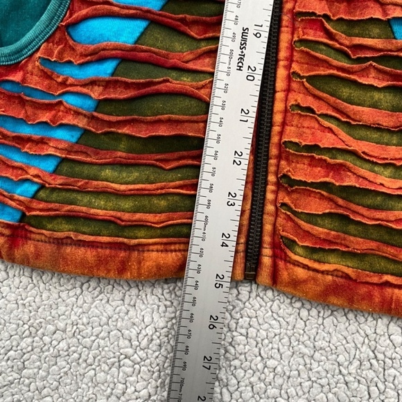 Rising International Hoodie Women's Small Boho Embroidered Sewn Zip Up Cotton - Picture 6 of 11